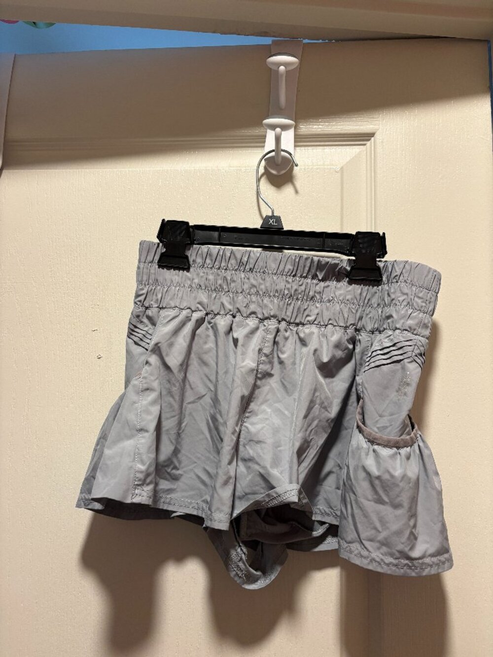FREE PEOPLE GET YOUR FLIRT ON SHORTS BLUE/GRAY